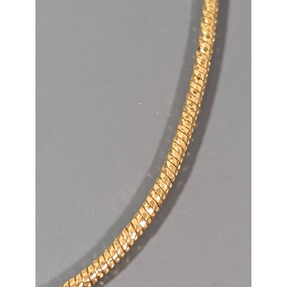 Vintage Napier Gold Tone Rounded Snake Chain Necklace Classic 19 in Classic Eleg - Picture 3 of 8